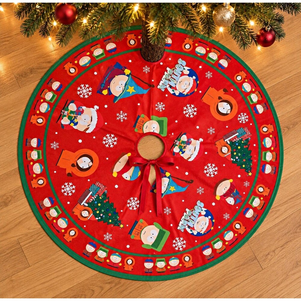 South Park Cartoon Christmas Tree Skirt 30" Cartman Kenny Stan Kyle New Anime